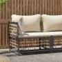 Garden corner sofa with beige synthetic rattan cushions by vidaXL, Modular outdoor sofas - Ref: Foro24-364130, Price: 68,43 €...