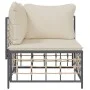 Garden corner sofa with beige synthetic rattan cushions by vidaXL, Modular outdoor sofas - Ref: Foro24-364130, Price: 68,43 €...