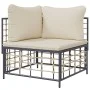 Garden corner sofa with beige synthetic rattan cushions by vidaXL, Modular outdoor sofas - Ref: Foro24-364130, Price: 68,43 €...