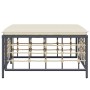 Taburete de jardín con cojín ratán sintético beige de vidaXL, Sofás modulares de exterior - Ref: Foro24-364132, Precio: 45,86...