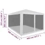 Carpa de celebraciones plegable con 4 paredes de malla 4x3 m de vidaXL, Carpas y cenadores - Ref: Foro24-45109, Precio: 93,30...