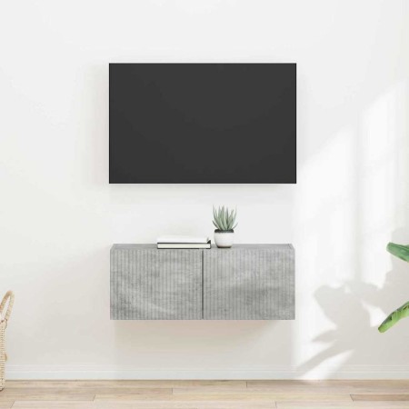 Mueble de TV Montado en la Pared 2 pcs Concreto en Muebles TV | Comprar online en Foru.es