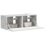 Mueble de TV Montado en la Pared 2 pcs Concreto en Muebles TV | Comprar online en Foru.es