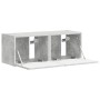 Mueble de TV Montado en la Pared 2 pcs Concreto en Muebles TV | Comprar online en Foru.es