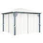 Cenador con cortina color crema aluminio 300x300 cm de vidaXL, Carpas y cenadores - Ref: Foro24-48042, Precio: 469,87 €, Desc...