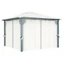 Cenador con cortina color crema aluminio 300x300 cm de vidaXL, Carpas y cenadores - Ref: Foro24-48042, Precio: 474,79 €, Desc...
