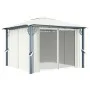 Cenador con cortina color crema aluminio 300x300 cm de vidaXL, Carpas y cenadores - Ref: Foro24-48042, Precio: 474,79 €, Desc...