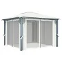 Cenador con cortina color crema aluminio 300x300 cm de vidaXL, Carpas y cenadores - Ref: Foro24-48042, Precio: 474,79 €, Desc...