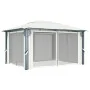 Cenador con cortina color crema aluminio 400x300 cm de vidaXL, Carpas y cenadores - Ref: Foro24-48044, Precio: 537,65 €, Desc...