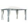 Cenador con cortina color crema aluminio 400x300 cm de vidaXL, Carpas y cenadores - Ref: Foro24-48044, Precio: 490,03 €, Desc...
