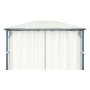 Cenador con cortina color crema aluminio 400x300 cm de vidaXL, Carpas y cenadores - Ref: Foro24-48044, Precio: 490,03 €, Desc...