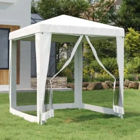 Carpa para celebraciones con 4 paredes de malla blanco 2x2 m de vidaXL, Carpas y cenadores - Ref: Foro24-48520, Precio: 75,84...