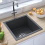 Fregadero hecho a mano acero inoxidable negro de vidaXL, Fregaderos - Ref: Foro24-51501, Precio: 125,02 €, Descuento: %