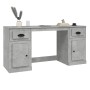 Escritorio con armario contrachapada gris hormigón de vidaXL, Escritorios - Ref: Foro24-3185331, Precio: 137,29 €, Descuento: %