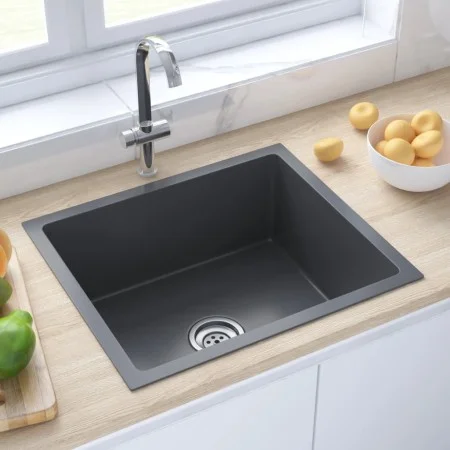 Handmade black stainless steel sink by vidaXL, Sinks - Ref: Foro24-51503, Price: 106,43 €, Discount: %