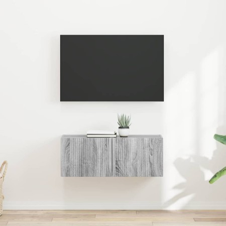 Mueble de TV Montado en la Pared 2 pcs Gris Sonoma en Muebles TV | Comprar online en Foru.es