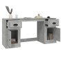 Escritorio con armario contrachapada gris hormigón de vidaXL, Escritorios - Ref: Foro24-3185331, Precio: 137,29 €, Descuento: %