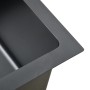 Fregadero hecho a mano acero inoxidable negro de vidaXL, Fregaderos - Ref: Foro24-51507, Precio: 77,08 €, Descuento: %