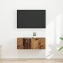 Mueble de TV Montado en la Pared 2 pcs Madera Vieja en Muebles TV | Comprar online en Foru.es