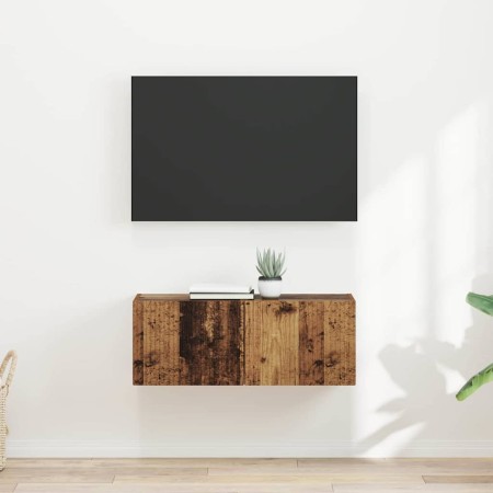 Mueble de TV Montado en la Pared 2 pcs Madera Vieja en Muebles TV | Comprar online en Foru.es