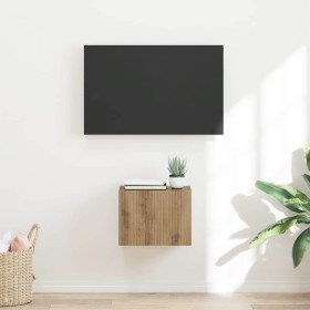 Mueble de TV Montado en la Pared Roble Artesanal en Muebles TV | Comprar online en Foru.es