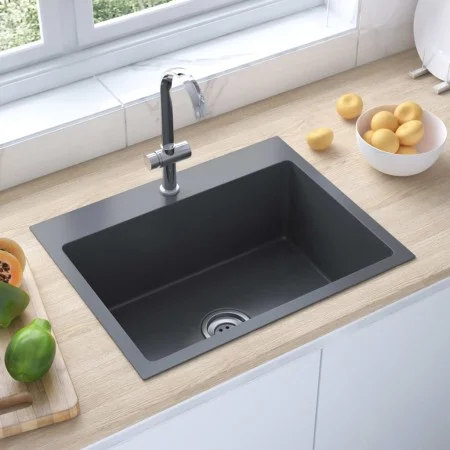 Black Stainless Steel Handmade Sink by vidaXL, Sinks - Ref: Foro24-51513, Price: 131,89 €, Discount: %