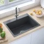 Black Stainless Steel Handmade Sink by vidaXL, Sinks - Ref: Foro24-51513, Price: 131,89 €, Discount: %