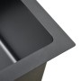 Fregadero hecho a mano de acero inoxidable negro de vidaXL, Fregaderos - Ref: Foro24-51509, Precio: 116,81 €, Descuento: %