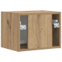 Mueble de TV Montado en la Pared Roble Artesanal en Muebles TV | Comprar online en Foru.es