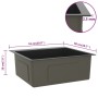 Fregadero hecho a mano de acero inoxidable negro de vidaXL, Fregaderos - Ref: Foro24-51509, Precio: 116,81 €, Descuento: %