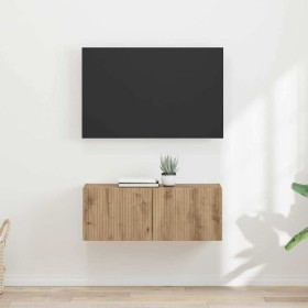 Mueble de TV Montado en la Pared 2 pcs Roble Artesanal en Muebles TV | Comprar online en Foru.es