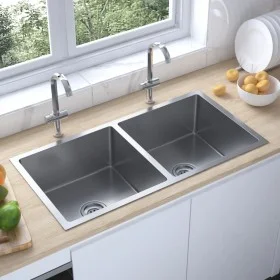 Handmade stainless steel kitchen sink by vidaXL, Sinks - Ref: Foro24-51522, Price: 135,91 €, Discount: %
