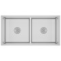 Fregadero de cocina hecho a mano acero inoxidable de vidaXL, Fregaderos - Ref: Foro24-51522, Precio: 128,74 €, Descuento: %