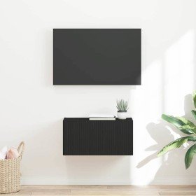 Mueble de TV Montado en la Pared Negro 60 x 31 x 29.5 cm en Muebles TV | Comprar online en Foru.es