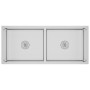 Fregadero de cocina hecho a mano acero inoxidable de vidaXL, Fregaderos - Ref: Foro24-51524, Precio: 189,18 €, Descuento: %