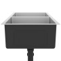 Fregadero de cocina hecho a mano acero inoxidable de vidaXL, Fregaderos - Ref: Foro24-51524, Precio: 189,18 €, Descuento: %