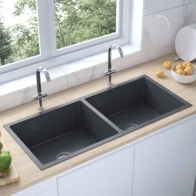 Fregadero hecho a mano acero inoxidable negro de vidaXL, Fregaderos - Ref: Foro24-51525, Precio: 171,46 €, Descuento: %