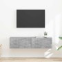 Mueble de TV Montado en la Pared 2 pcs Concreto en Muebles TV | Comprar online en Foru.es