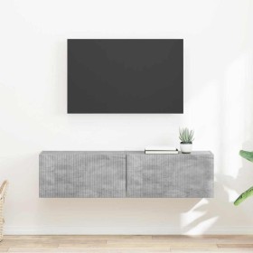 Mueble de TV Montado en la Pared 2 pcs Concreto en Muebles TV | Comprar online en Foru.es
