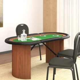 Mesa de póquer para 10 jugadores verde 160x80x75 cm de vidaXL, Mesas de juego y de póquer - Ref: Foro24-80408, Precio: 187,28...