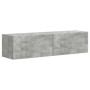 Mueble de TV Montado en la Pared 2 pcs Concreto en Muebles TV | Comprar online en Foru.es
