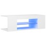 Mueble de TV con luces LED blanco 90x39x30 cm de vidaXL, Muebles TV - Ref: Foro24-804238, Precio: 55,15 €, Descuento: %