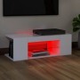 Mueble de TV con luces LED blanco 90x39x30 cm de vidaXL, Muebles TV - Ref: Foro24-804238, Precio: 55,15 €, Descuento: %