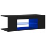 Mueble de TV con luces LED negro 90x39x30 cm de vidaXL, Muebles TV - Ref: Foro24-804239, Precio: 46,98 €, Descuento: %