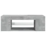 Mueble de TV con luces LED gris hormigón 90x39x30 cm de vidaXL, Muebles TV - Ref: Foro24-804242, Precio: 45,63 €, Descuento: %