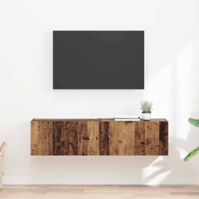 Mueble de TV Montado en la Pared 2 pcs Madera Vieja en Muebles TV | Comprar online en Foru.es