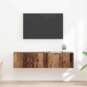 Mueble de TV Montado en la Pared 2 pcs Madera Vieja en Muebles TV | Comprar online en Foru.es