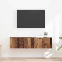 Mueble de TV Montado en la Pared 2 pcs Madera Vieja en Muebles TV | Comprar online en Foru.es