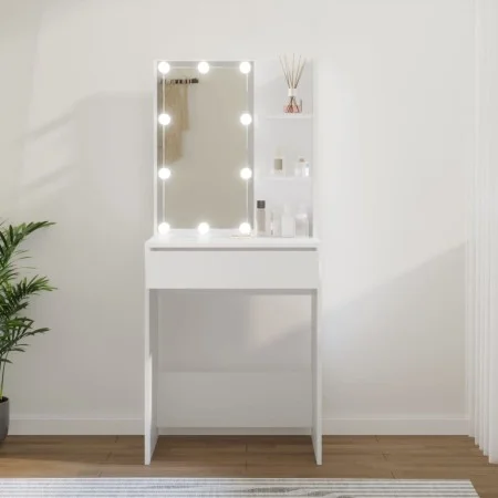 Dressing table with white LED 60x40x140 cm by vidaXL, Bedroom Dressers - Ref: Foro24-808828, Price: 88,95 €, Discount: %