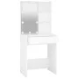 Tocador con LED blanco 60x40x140 cm de vidaXL, Tocadores para dormitorios - Ref: Foro24-808828, Precio: 88,95 €, Descuento: %